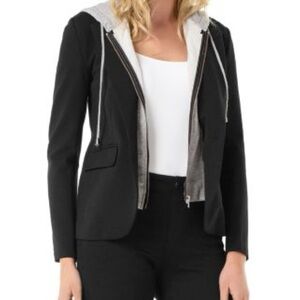 Liverpool Black Blazer with Zip In/Out Gray Hoodie XL